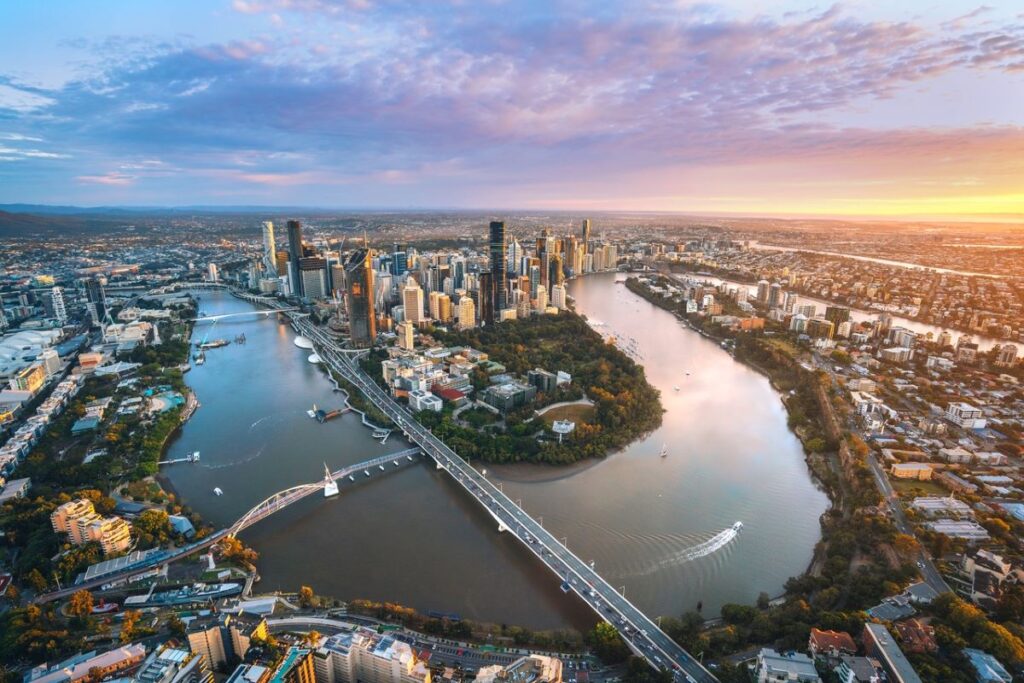 brisbane overhead view